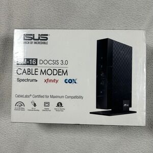ASUS Cable Modem CM-16 Black DOCSIS 3.0‎ 16x4 Gigabit Ethernet Port New Sealed